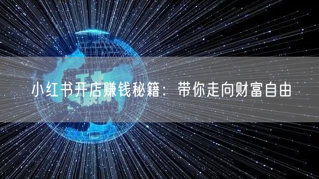 小红书开店赚钱秘籍：带你走向财富自由