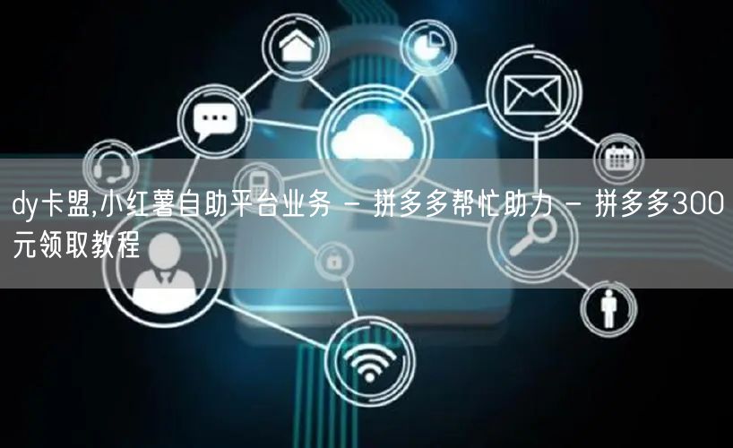 dy卡盟,小红薯自助平台业务 - 拼多多