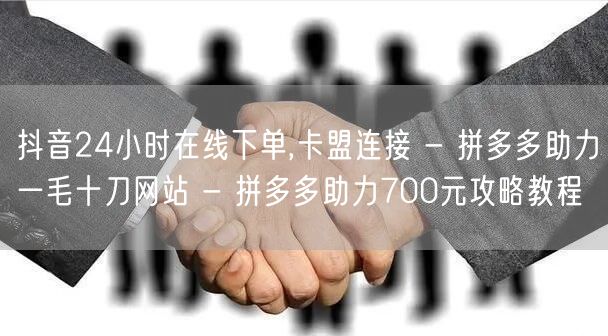 抖音24小时在线下单,卡盟连接 - 拼多